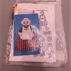 Vintage nos cross stitch grandma kit d02